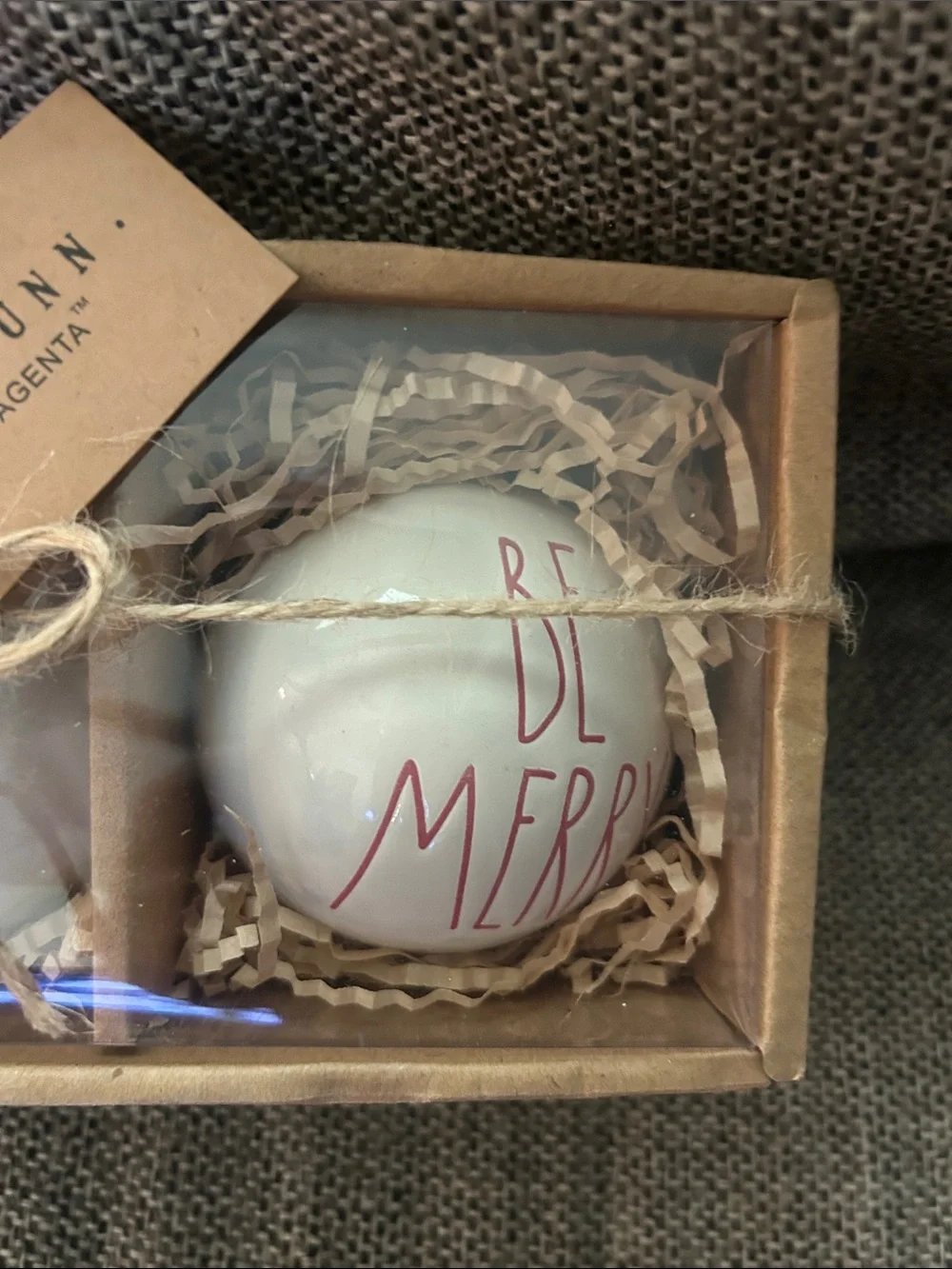 New Rae Dunn Christmas Ceramic Ornaments Eat, DRINK, BE MERRY